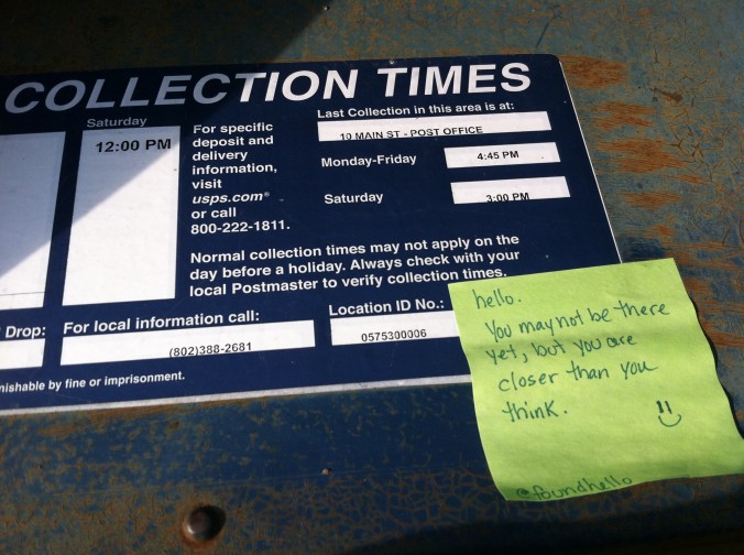 Mail drop, Marble Works, Middlebury, VT